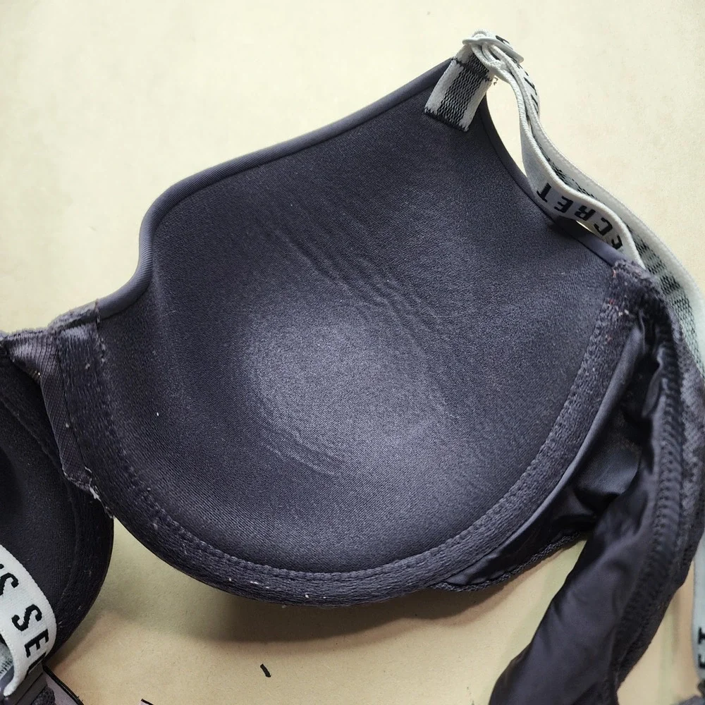 Victoria's Secret Purple Logo Strap T-Shirt Bra‎ Underwire 34C 374008-DEJ